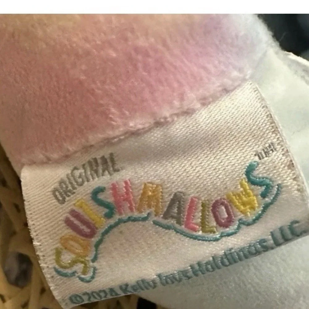 Squishmallows Bubba the Cow Plush Slippers Blue Tie Dye Kids Size 13/1 New